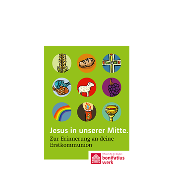 Mini-Broschüre "Jesus in unserer Mitte" mit Kurzbeschreibungen zentraler Symbole im 10er Set