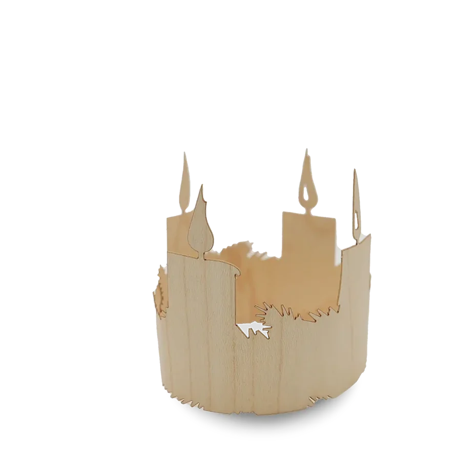 Adventskranz aus Holz