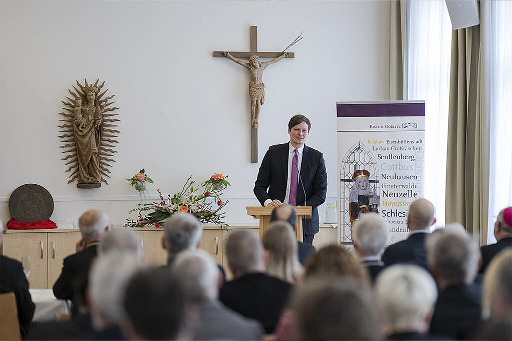 Die abschließende Rede hielt in diesem Jahr der Sächsische Staatsminister für Kultus Conrad Clemens. (Foto: Pawel Sosnowski)