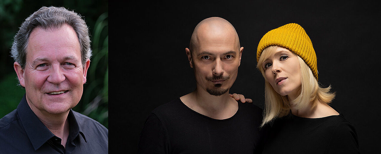 Autor und Religionspädagoge Rainer Oberthür (links) und das Würzburger Singer/Songwriter-Duo „Carolin No“. (Foto: Daniel Oberthür/Thomas Berberich)