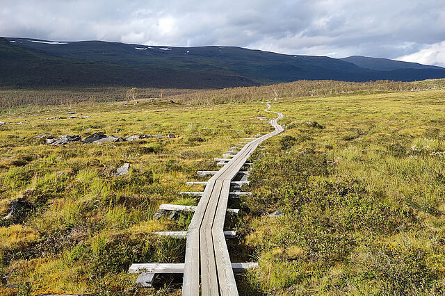 Auf dem Fernwanderweg Kungsleden in Schwedisch Lappland hat Achim Schwarz viel Zeit zum Nachdenken. (Foto: Achim Schwarz)