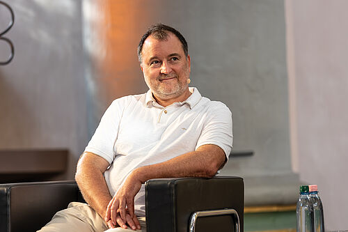 Musiker, Produzent und Geschäftsführer der Popakademie Baden-Württemberg Michael Herberger. Foto: Hartmut Salzmann