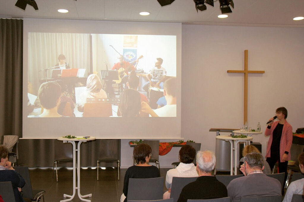 Ankündigung des Projektes im Rahmen einer Veranstaltung der Fokolar-Bewegung. (Foto: Fokolar-Bewegung)