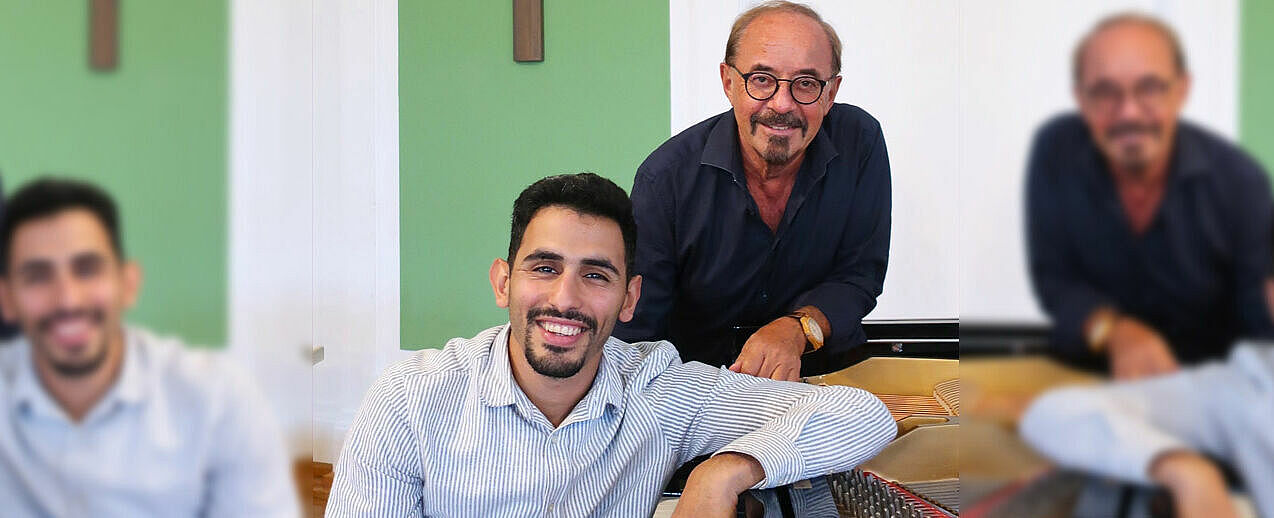Der Pianist Aehmad Ahmad und der Autor Dr. Andreas Lukas sind die Hauptakteure am 30. August im Liborianum. (Foto: A. Lukas)