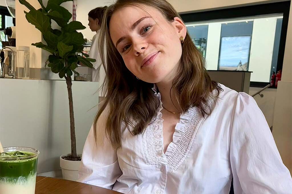 Katharina Orth bei einer Kaffeepause in Kopenhagen. (Foto: privat)