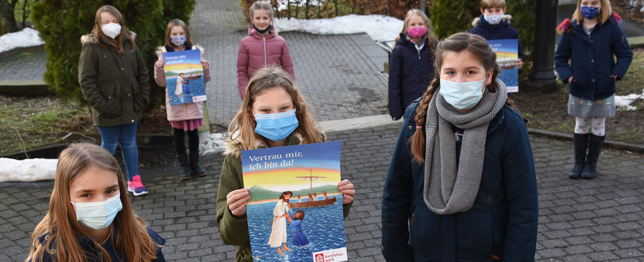 "Vertrau mir, ich bin da!" ein besonderes Motto für eine besondere Vorbereitungszeit auf die Erstkommunion in Zeiten von Corona. (Foto: Theresa Meier)