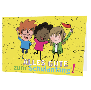  Klappkarte: Alles Gute zum Schulanfang!