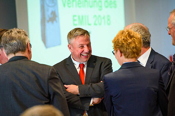 Prof. Dr. Matthias Wemhoff bei der Preisverleihung. Foto: Florian Eckl
