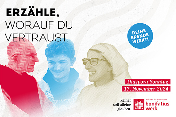 Das Material zur Diaspora-Aktion ist ab sofort im Downloadbereich und im Online-Shop verfügbar. (Foto: Bonifaituswerk)