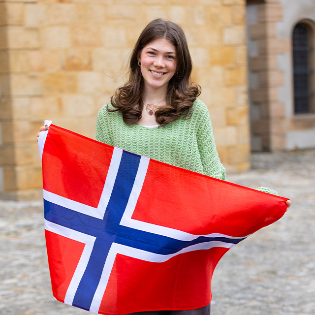 Fabiola Schlinkert, von November 2025 bis Juli 2026 im Katarinahjemmet und der St. Sunniva Schule in Oslo, Norwegen