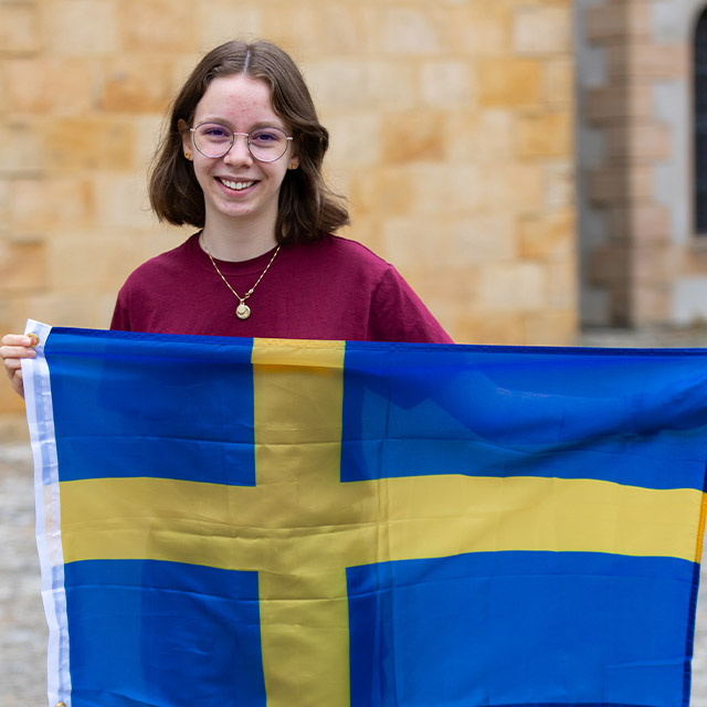 Maria Härtling, on August 2025 bis Juli 2026 im Newman-Institut in Uppsala, Schweden