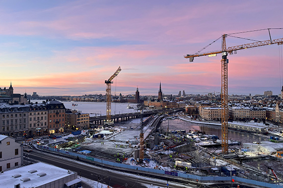 Der rosarote Himmel deutet auf eisige Temperaturen hin. (Foto: Alena Lorenz)