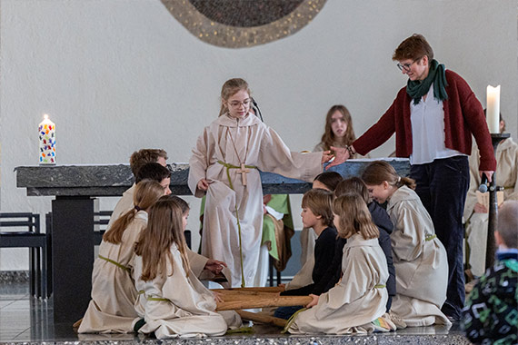 Das Leitwort der Diaspora-Aktion "Stärke, was dich trägt." wurde hier anschaulich umgesetzt. (Foto: Familie Mittendrin/EB Freiburg)