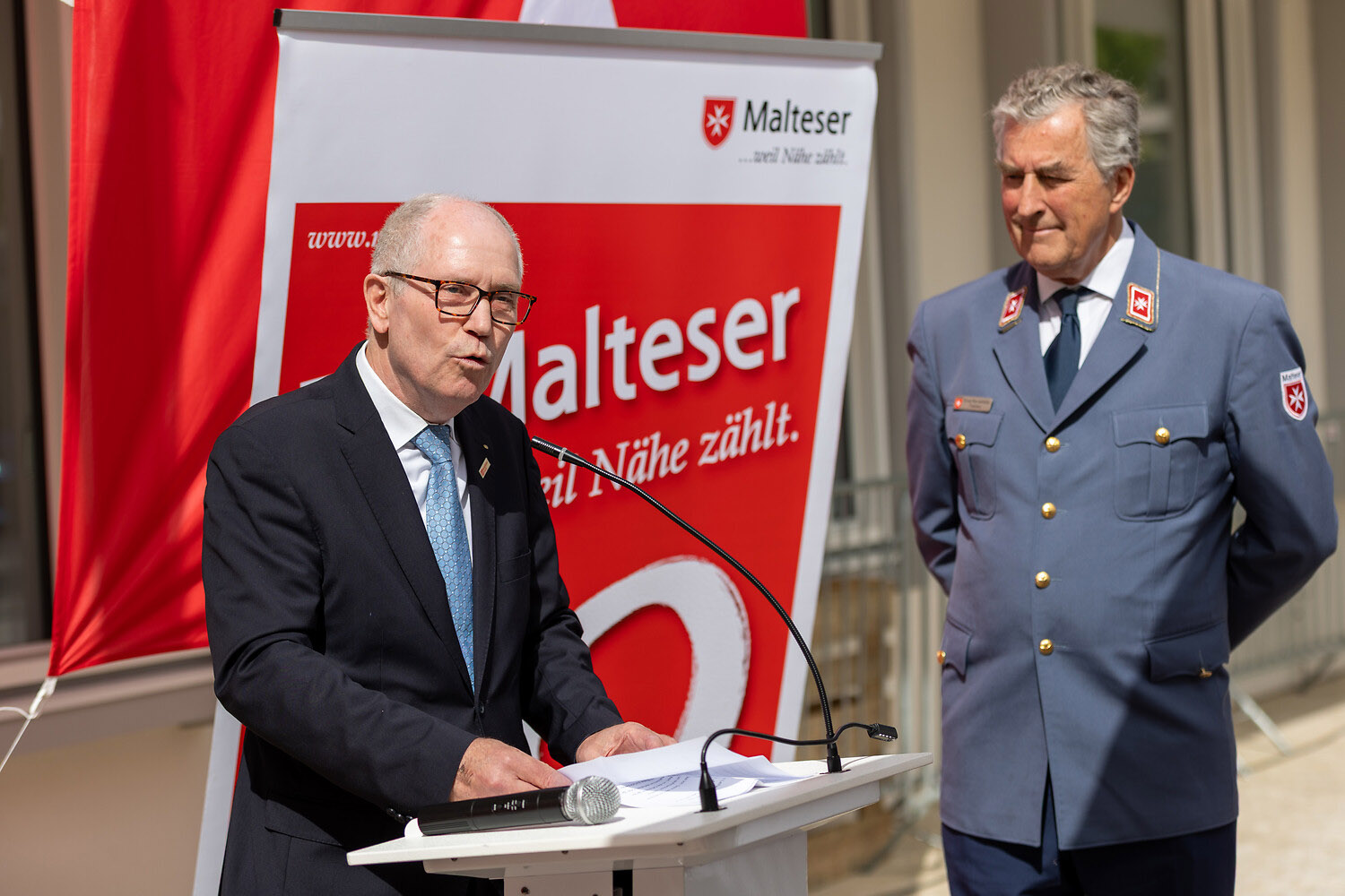 Malteser-Präsident Georg Khevenhüller und Bonifatiuswerk-Präsident Manfred Müller (v.r.).