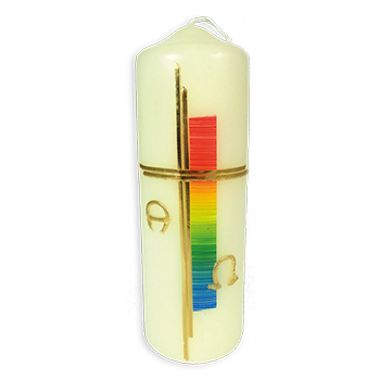 Osterkerze, Regenbogen