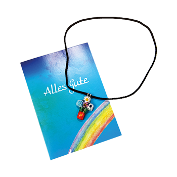 Karte "Alles Gute!" mit Kreuz-Halsanhänger 