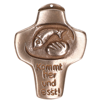 Bronzekreuz "Kommt her und esst!"