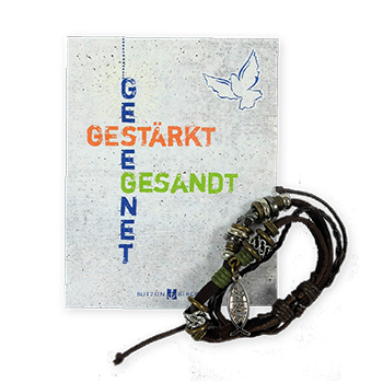 Armband "gestärkt, gesandt, gesegnet"