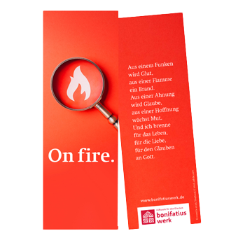 Lesezeichen: "On fire."