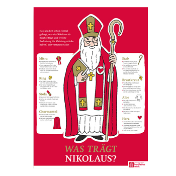 Erklärposter "Was trägt der Nikolaus?"