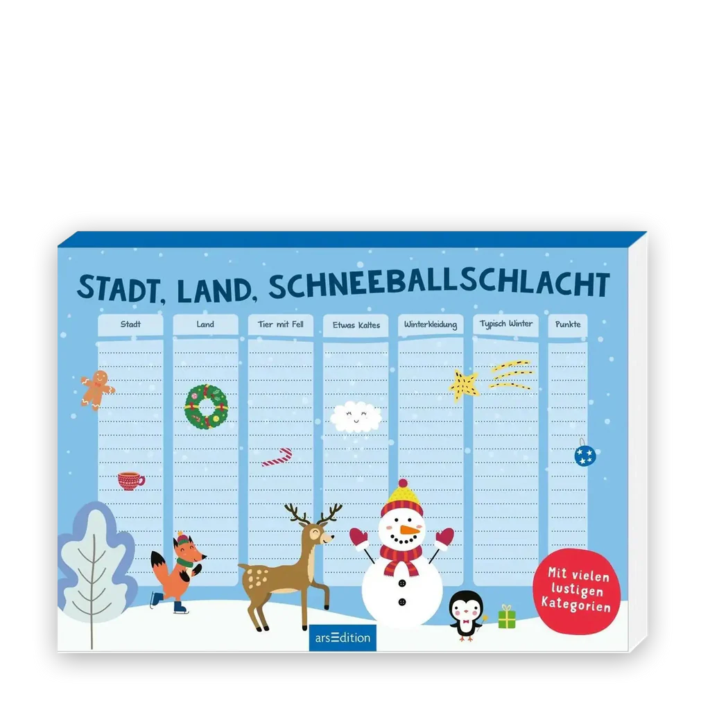 Spielblock:  Stadt, Land, Schneeballschlacht