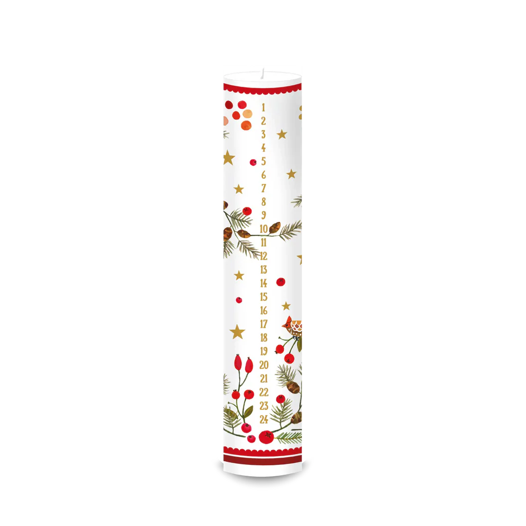 Adventskalender-Kerze: Oh du schöner Advent