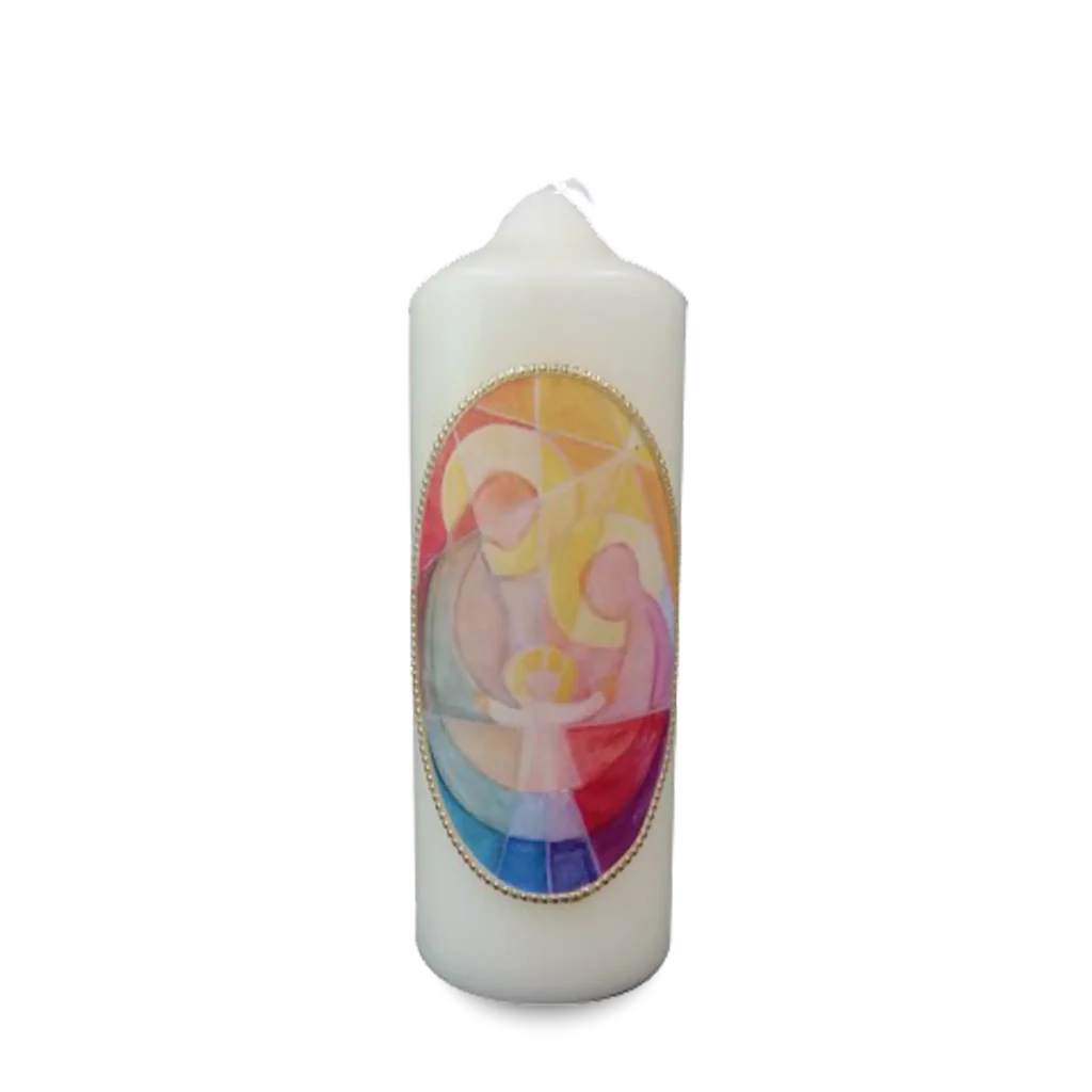 Weihnachtskerze:  Heilige Familie